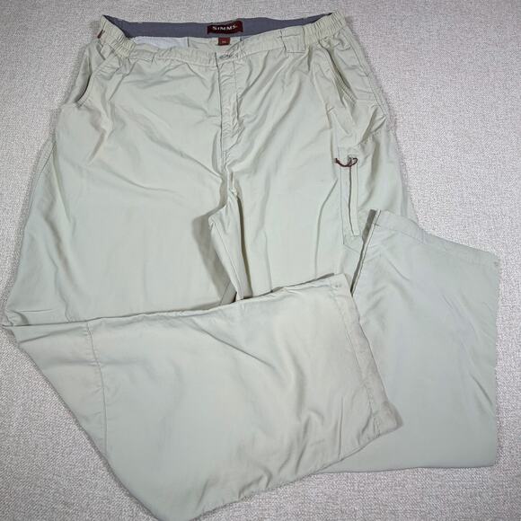 Simms Men 2XL Cream COR3 Straight Leg Fishing Pant Lightweight Quick Dry Outdoor - Picture 1 of 10